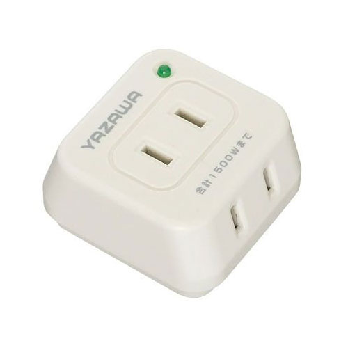 Rakuten - 電源タップ アダプター 3個口 Y02THK300WH 雷サージ付トリプルタップ13000V白 YAZAWA(ヤザワコーポレーション）