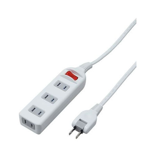 Rakuten - 電源タップ 延長コード コード付きタップ 4個口 Y02S411WH 耐トラシャッター集中スイッチ付4個口1m YAZAWA(ヤザワコーポレーション）