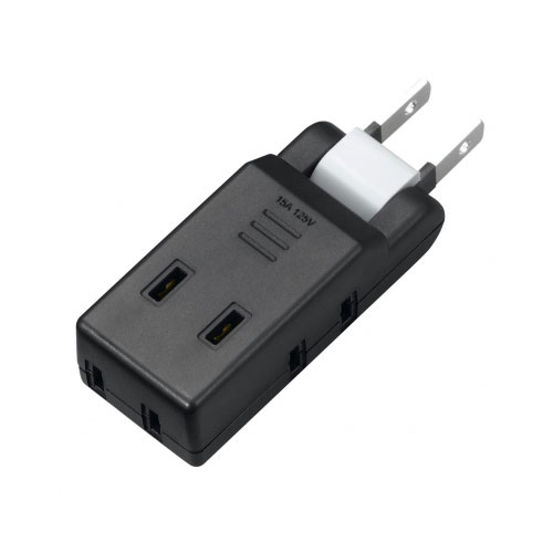 樂天商城 - 電源タップ アダプター 4個口 Y02CM400BK 極小コーナータップ4個口ブラック YAZAWA(ヤザワコーポレーション）