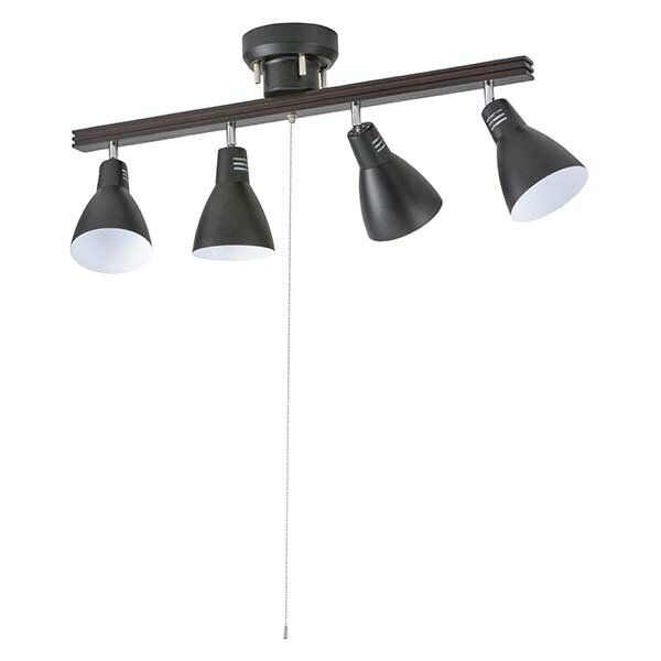 樂天商城 - 屋内照明 ペンダントライト 電球別売（シェードのみ） LT-YN40AW-K 4灯シーリングライト（電球別売り/ブラック） OHM（オーム電機）