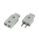 工事用配線器具 平型プラグボディセット 平形コネクター_A-21H-GY_1323500_ELPA(エルパ・朝日電器)