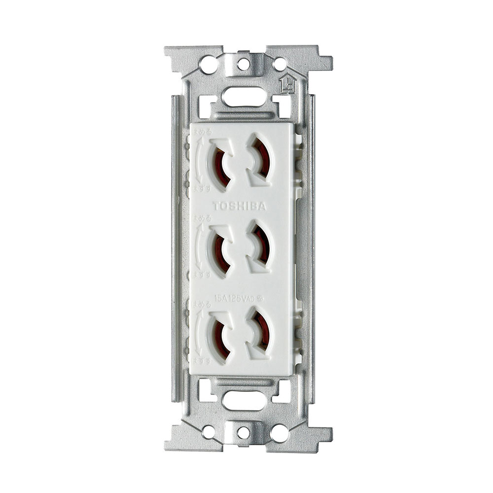 工事用配線器具 埋込コンセント・埋込スイッチ コンセント トリプルコンセント_EW-1303HN_1713100_ELPA（エルパ・朝日電器）