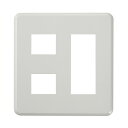 工事用配線器具 スイッチプレート・コンセントプレート エレガントプレート5口(2+3)_PL-E23HN-W_1710700_ELPA(エルパ・朝日電器)