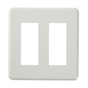 工事用配線器具 スイッチプレート・コンセントプレート エレガントプレート6口(3+3)_PL-E33HN-W_1710800_ELPA(エルパ・朝日電器)
