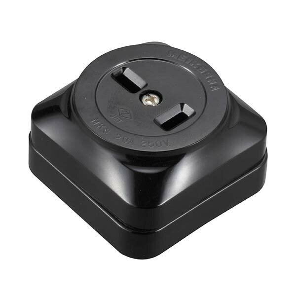 乐天商城 - 工事用配線器具 高容量コンセント コンセント 2P20A 角形コンセント_04-7223_HS-K202HK_OHM（オーム電機）