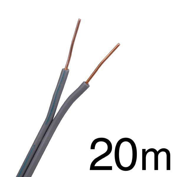 樂天商城 - 工事用配線器具 電線・コード ベル線 ベル線（20m/灰）_04-7345_TIVF-080-20H_OHM（オーム電機）