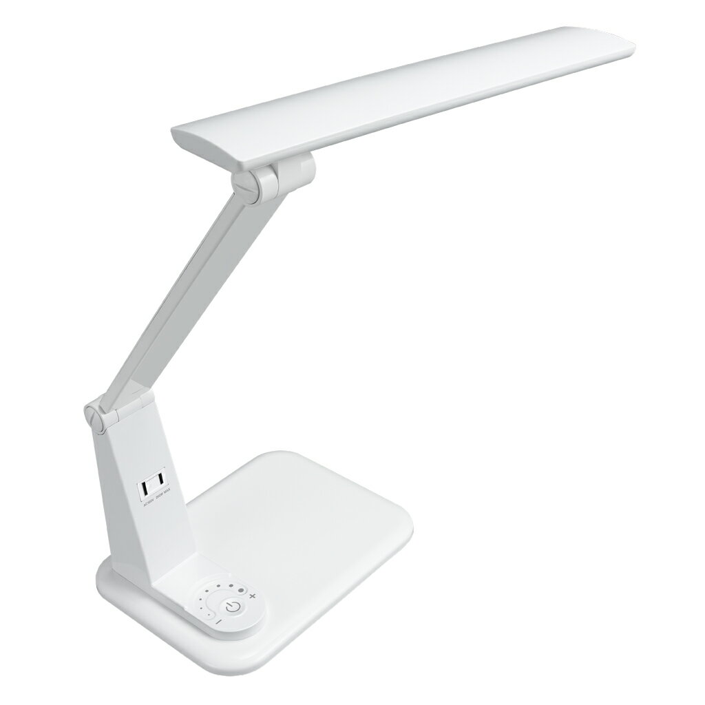 樂天商城 - 屋内照明 デスクライト スタンドライト LED学習スタンドライトコンセント付き10Wホワイト_GSLA10D01WH_YAZAWA（ヤザワコーポレーション）