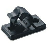 配線結束用品 コード止め ケーブルクリップ FKN12_ケーブルクリップ 内径：12mm ブラック_YAZAWA(ヤザワコーポレーション）