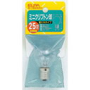 白熱電球 口金E17 クリプトン球 G-102H(C) ミニクリプトン球 25W形 E17 クリア G-102H(C) ELPA(エルパ・朝日電器)