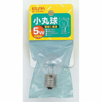 白熱電球 口金E12 小丸球 G-127H 小丸球 5W E17 クリア G-127H ELPA（エルパ 朝日電器）