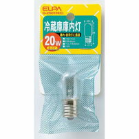 白熱電球 口金E17 冷蔵庫庫内灯 G-2501H(C) 冷蔵庫庫内灯 20W E17 クリア G-2501H(C) ELPA（エルパ・朝日電器）
