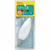 樂天商城 - 白熱電球 口金E14 シャンデリア球 G-701H(W) シャンデリア球 40W E14 ホワイト G-701H(W) ELPA（エルパ・朝日電器）