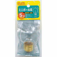 白熱電球 口金E26 ミニ・ベビーボール球 G-806H(C) ミニボール球 5W E26 G50 クリア G-806H(C) ELPA（エルパ・朝日電器）