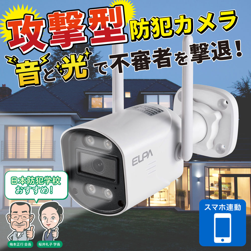 防犯士が作ったスゴイ防犯カメラ 屋外用 バレット形カメラ AC電源_TBC-SC300_ELPA...