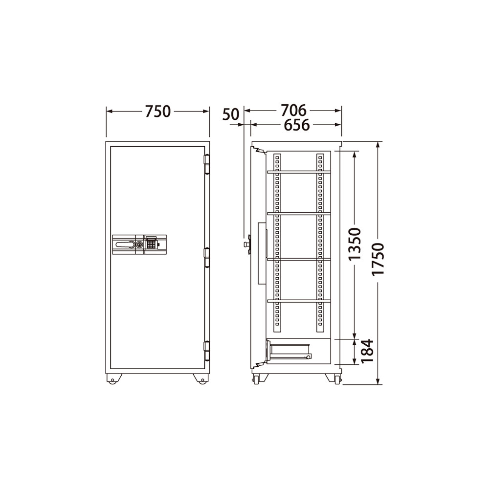 705EKG EIKO エーコー 業務用耐火金庫 テンキータイプ 1時間耐火 460kg 430L