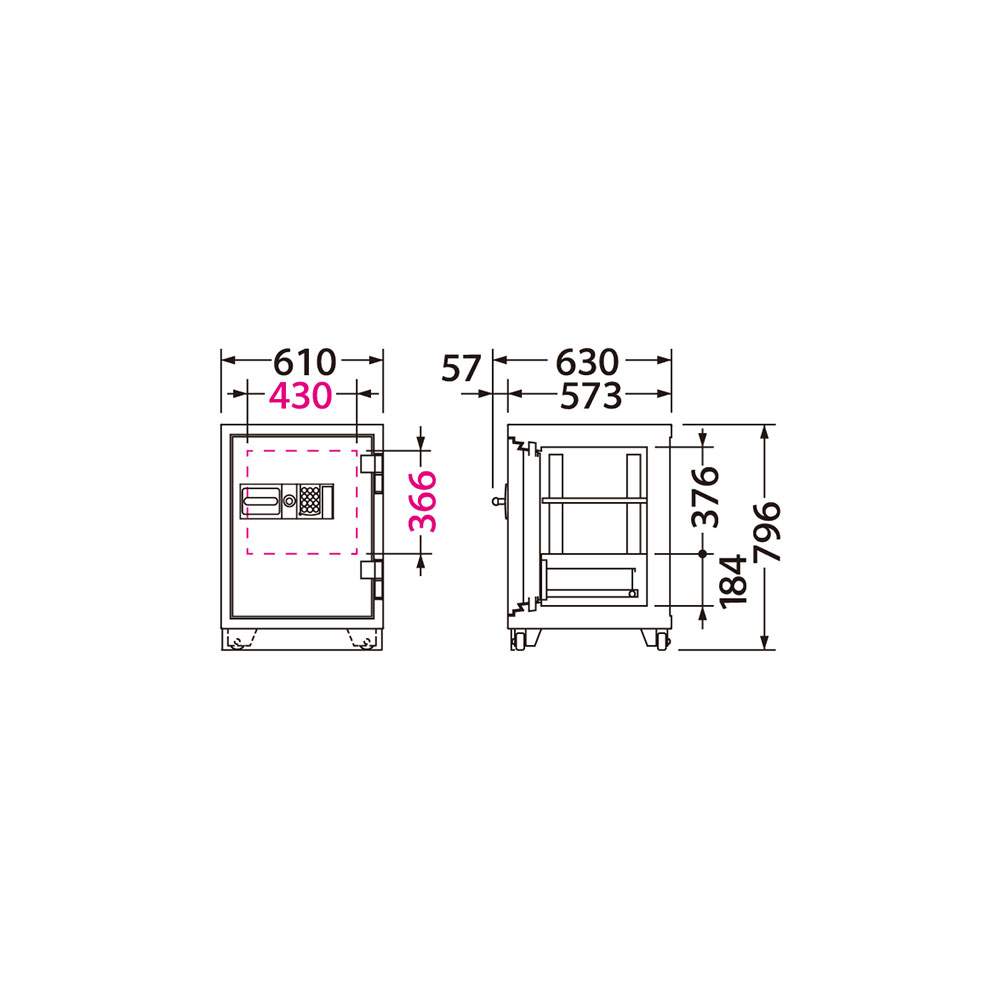 CS-90E EIKO エーコー 業務用耐火金庫 テンキータイプ　テンキー式E+耐ドリルシリ...