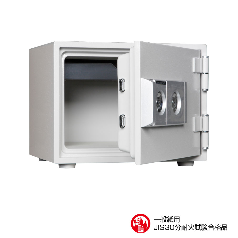 樂天商城 - DW30-1 ダイヤセーフ 家庭用金庫 2キータイプ（シリンダー(鍵)式） 30分耐火 29kg 17L A4サイズ用紙収納