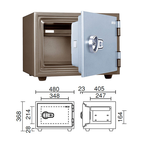 KS-20MA 日本アイ・エス・ケイ 特殊マグネットロック式耐火金庫（警報器付） 耐火1時間　アラーム 50kg 20L