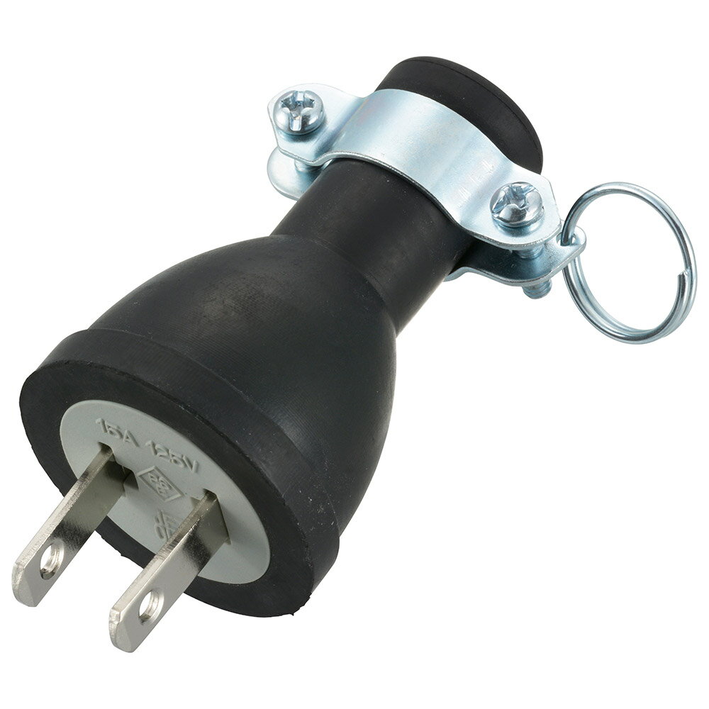 プラグ・ボディ ゴムプラグ 【10個セット】【業務用箱入】2P15Aゴムプラグ（補修用/1500Wまで）_00-8298_HS-K15B-K-10_OHM（オーム電機）