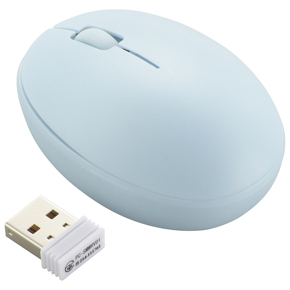 ワイヤレス静音マウス ワイヤレス静音ブルーLEDマウス（抗菌/USB充電式/ブルー）_01-3987_PC-SMW01BS3SR-A_OHM（オーム電機）
