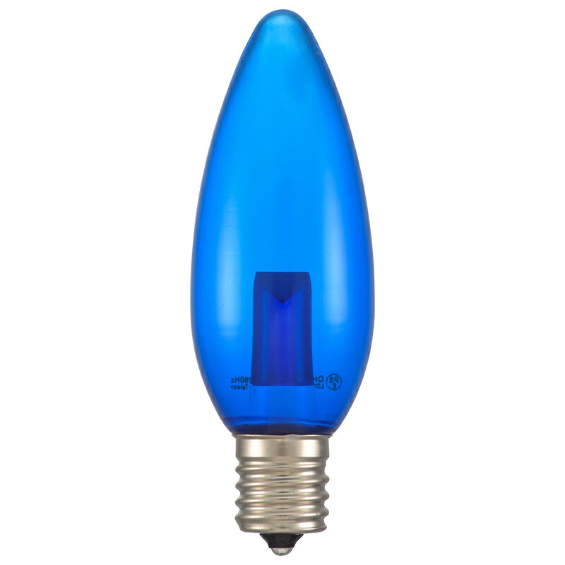 LED電球 口金E17 シャンデリア球形 LEDシャンデリア形（装飾用/1.2W/1lm/クリア青...