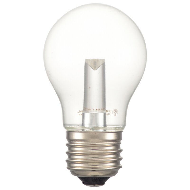 LED電球 口金E26 S形ミニ球・ミニランプ LED電球（装飾用/1.4W/67lm/クリア昼白色/...