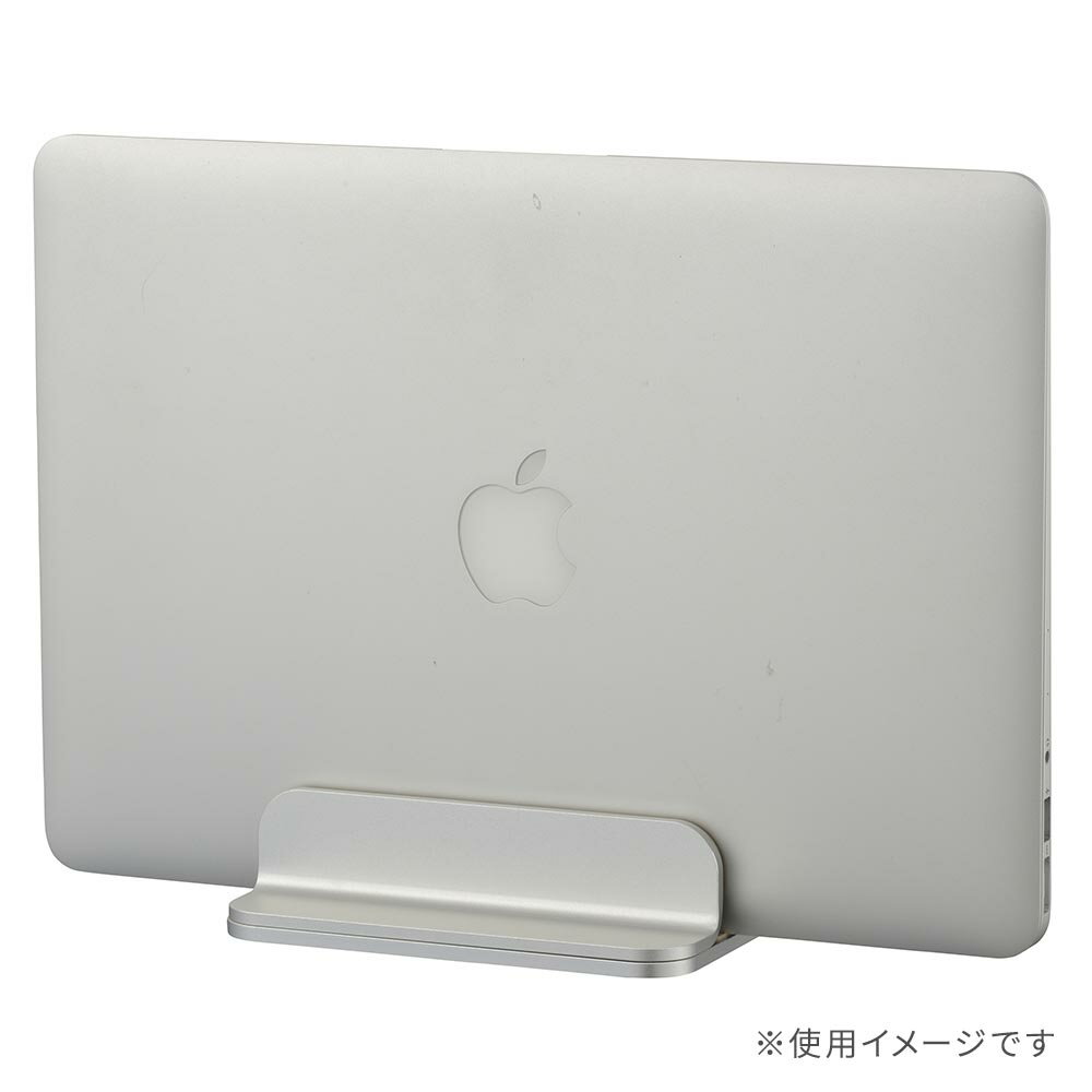 縦置きノートPCスタンド（幅調節10～45mm/質量384g/アルミ合金＋シリコン）_01-362...