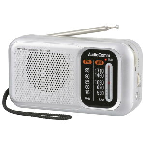 スタミナポータブルラジオ（単1形x2本使用/最長290時間/2WAY電源/シルバー）_03-5540_RAD-T460N_OHM（オーム電機）