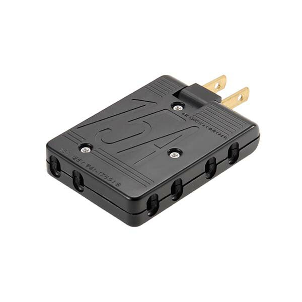 樂天商城 - サイドコーナータップ 3個口 黒_04-8108_HS-AS315/K-G_OHM（オーム電機）