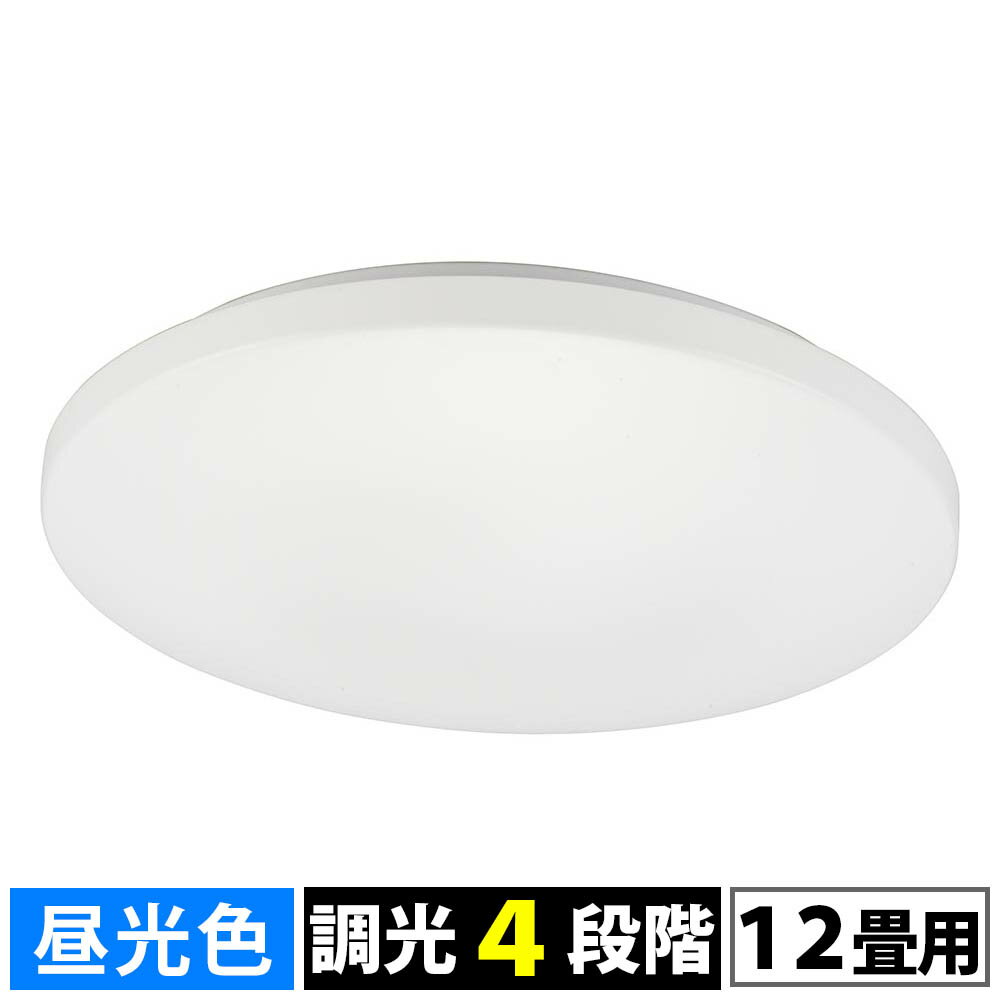 LEDシーリングライト 調光4段階（12畳用/直径45cm/昼光色/全灯時45W/5000 lm）_06-5597_LE-Y45DBG-W5_OHM（オーム電機）