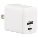 AudioComm AC充電器 PD対応Type-C+QC対応Type-A|MAV-AQP20W-W 01-7172 オーム電機