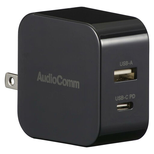 AudioComm AC充電器 Type-C USBチャージャー 65WPD対応USB-C+USB-A|MAV-AP265N 03-6175 オーム電機 AudioComm AC充電器 Type-C USBチャージャー 65WPD対応USB-C+USB-A|MAV-AP265N 03-6175 オーム電機