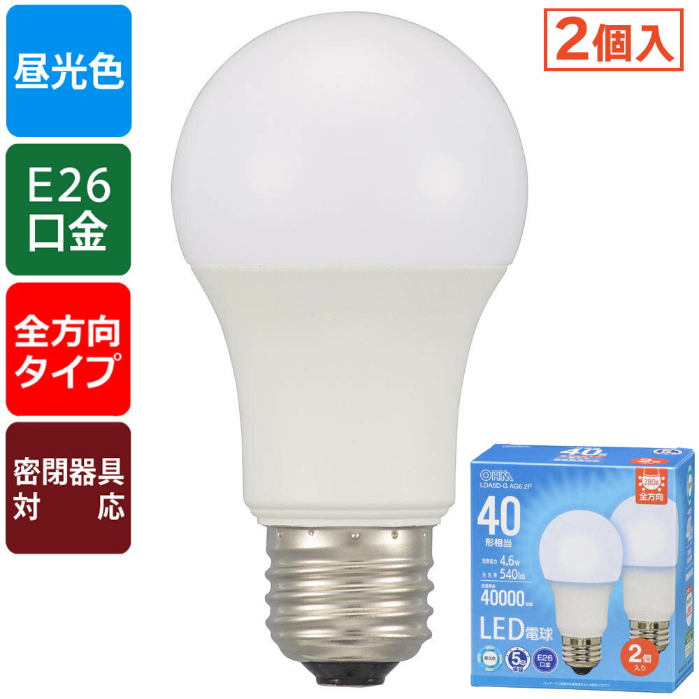 LED�ŵ� E26 40������ ����� 2������LDA5D-G AG6 2P 06-5519 �������ŵ�