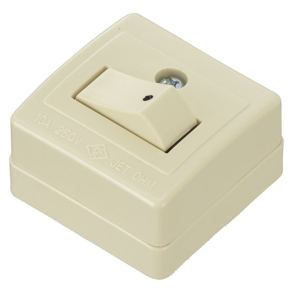 乐天商城 - 角型タンブラスイッチ（片切/露出配線用/1000Wまで/10A-250V）_06-5391_HS-RSWKK/P_OHM（オーム電機）