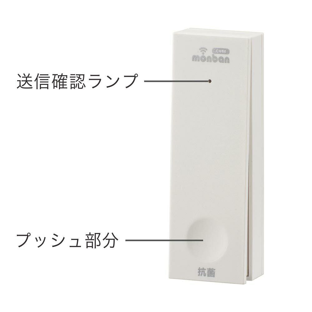 monban CUBE II 自家発電式押しボタン送信機（増設用/防水IP44）_08-1918_OCH-ECOT...