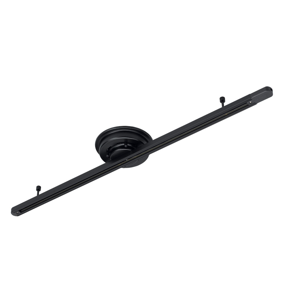 屋内照明 スポットライト ダクトレール 薄型シーリング直付けダクトレール1000mm 黒_LRD1001BK_YAZAWA..