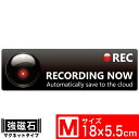 送料無料 Recording Now スタイリッシュEM マグネットステッカー 18x5.5cm Mサイズ ドライブレコーダー搭載車両 あおり運転対策M EXPROUD B07YP8949C