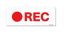 送料無料 REC 超光 高輝度再帰反射ステッカー 6.2cm×16cm M 白×赤 配達車両 視認性抜群!防犯カメラやドライブレコーダー搭載車両に あおり運転対...
