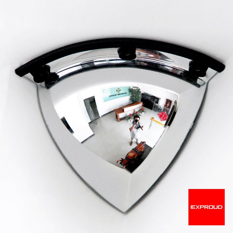 送料無料 アクリルミラー 90°-L字路用 60サイズ 衝突防止・防犯 アクリル製で万一の場合も飛散しにくい..