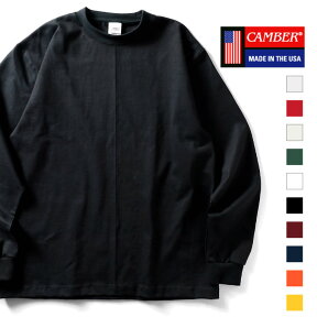 CAMBER / キャンバー CAM305LS MAX-WEIGHT LONG SLEEVE T-SHIRT/ マックスウェイト長袖Tシャツ -全10色- アメカジ シンプル リブ アメリカ ヘビーウェイト 8オンス メンズ レディース 大きいサイズ 無地 MADE IN USA[CAM305LS]