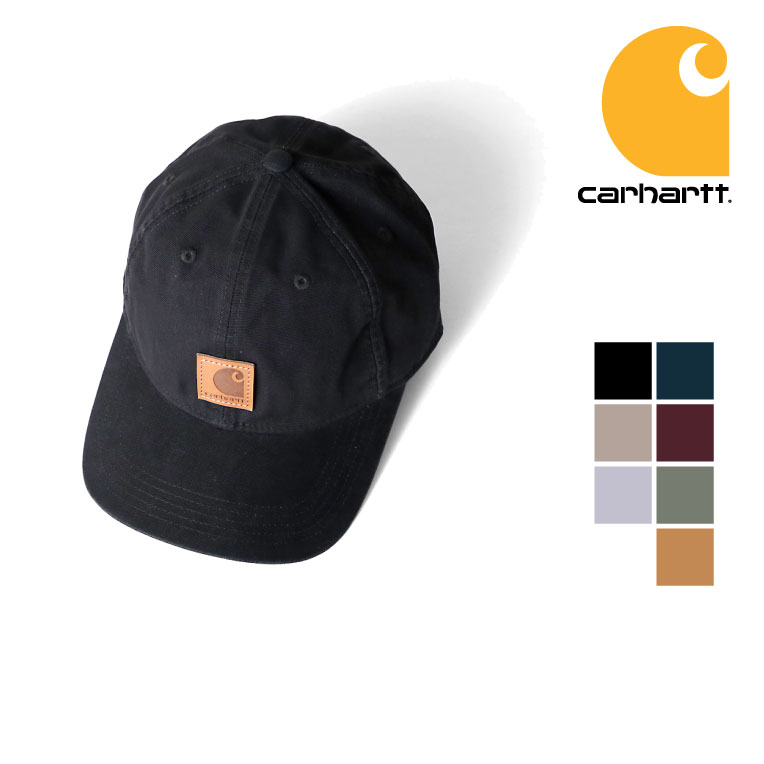 CARHARTT/カーハート crhtt-100289 ODESSA CAP / オデッサキャップ -全7色-アメリカ 1889 ロゴ レザー 帽子 マジックテープ 刺繍 メンズ レディース ユニセックス 男女兼用 パッチ シンプル