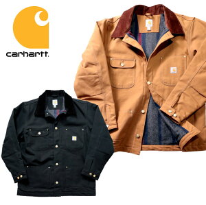 CARHARTT/カーハート crhtt103825 DUCK CHORE COAT / BLANKET LINED / ダックチョアコート ブランケットライナー -全2色- ダック キルティング メンズ 大きいサイズ パッチ ロゴ 襟 C001[crhtt103825]