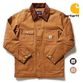 CARHARTT/カーハート crhtt103825 DUCK CHORE COAT / BLANKET LINED / ダックチョアコート ブランケットライナー -全2色- ダック キルティング メンズ 大きいサイズ パッチ ロゴ 襟 C001[crhtt103825]