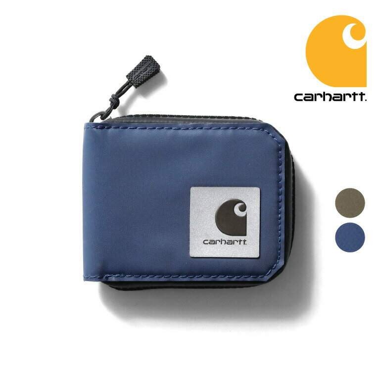 CARHARTT/カーハート CRHTT0248 WATER REPEL ZIPPER WALLET / 撥水 ジッパー ウォレット -全2色- 海外サイズ 財布 メンズ レディース ポリウレタン ロゴ カード ポケット お札入れ 反射 ステッチ スマート [crhtt0248]