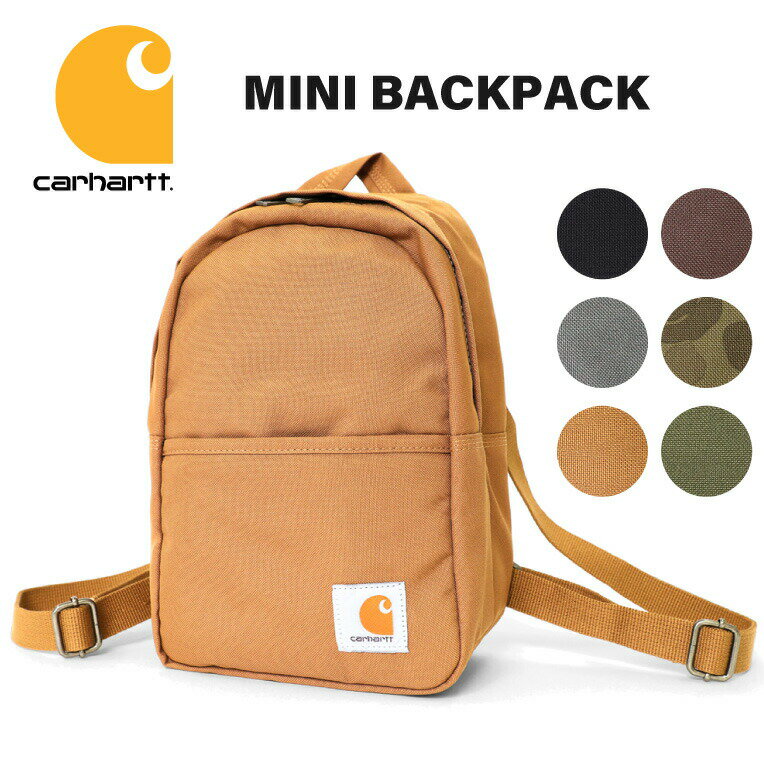 『CARHARTT/カーハート』 CRHTT89221301 MINI BACKPACK / ミニバックパック -全8色- メンズ レディース ユニセックス バッグ 小さめ ワーク カジュアル デイパック 撥水 リュック ダック ロゴ 小さい 迷彩 無地 カワイイ [crhtt89221301]