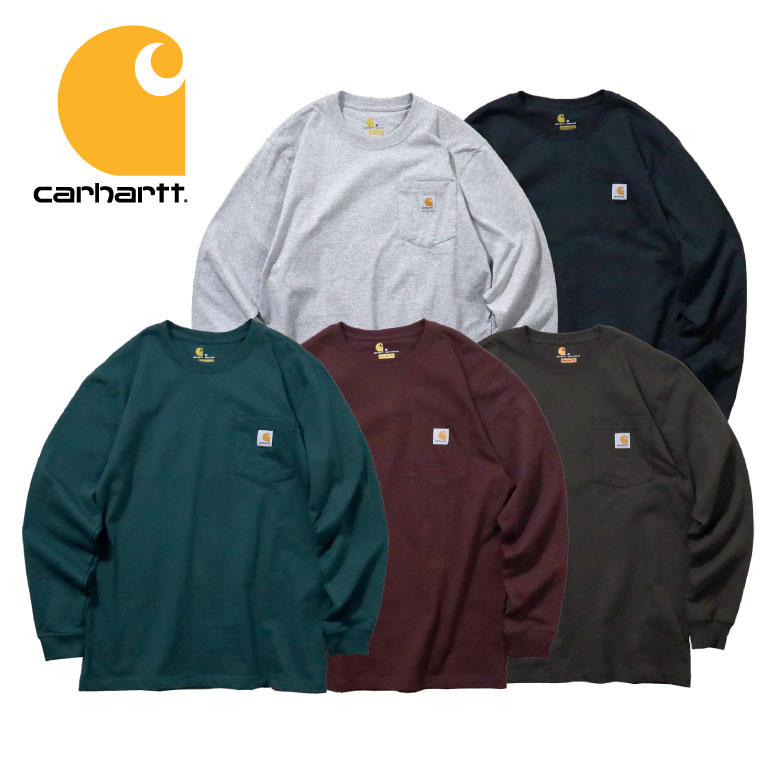 『CARHARTT/カーハート』 crhtt-k126 LONG SLEEVE WORKWEAR POCKET T-SHIRT / ロングスリーブ ワークウェア ポケットTシャツ -全5色- 「カジュアル」「コットン」「リブ」「アメカジ」「K126」[CRHTT-K126]