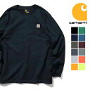 カーハート 服 メンズ CARHARTT/カーハート crhtt-k126 LONG SLEEVE WORKWEAR POCKET T-SHIRT / ワークウェア ポケット長袖Tシャツ -全12色- カジュアル コットン リブ アメカジ メンズ レディース ウィメンズ 大きいサイズ ゆったり US規格 シンプル 裾長め[CRHTT-K126]