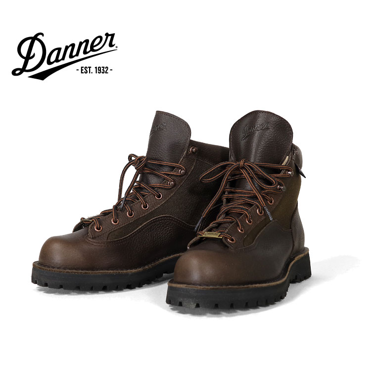 『DANNER / ダナー』 dnnr330 DANNER LIGHT 2 / ダナーライト2 -BROWN- Dワイズ/ぺブルグレインレザー/ゴアテックス/クレッターリフト/アウトドア/ロゴ/ブーツ/厚底/ステッチ/防水/定番/海外限定 [dnnr330]