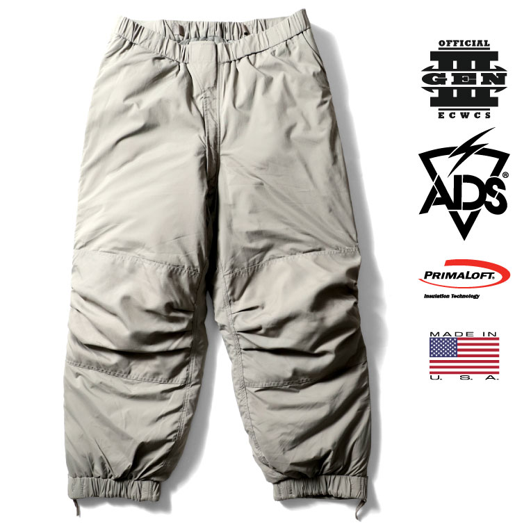 DEAD STOCK / デッドストック ud272 GI GEN3 APCU LEVEL7 PANTS / プリマロフトレベル7パンツ -全1色- 軍放出品 MILITARY ミリタリー primaloft メイドインアメリカ 冬 中綿 アウトドア 実物 ワイド ud272