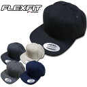 FLEXFIT / フレックスフィット FLX6689 THE CLASSICS SNAPBACK / ザ　クラッシック　スナップバック　-全5色- メルトンウール アクリル ナイロン フラットバイザー 帽子 キャップ